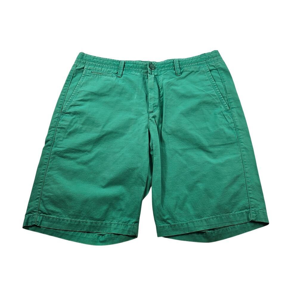 Gap sz 34 sea green chino flat front 10" inseam shorts casual summer comfort
